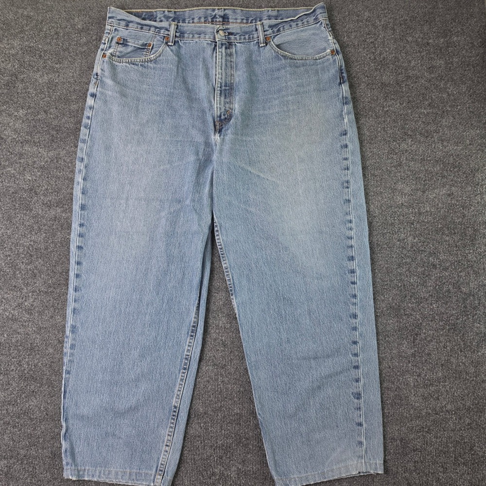 Levis 560 Jeans Men's 42x32 Comfort Fit Tapered Leg Light Wash Denim Y2K Casual